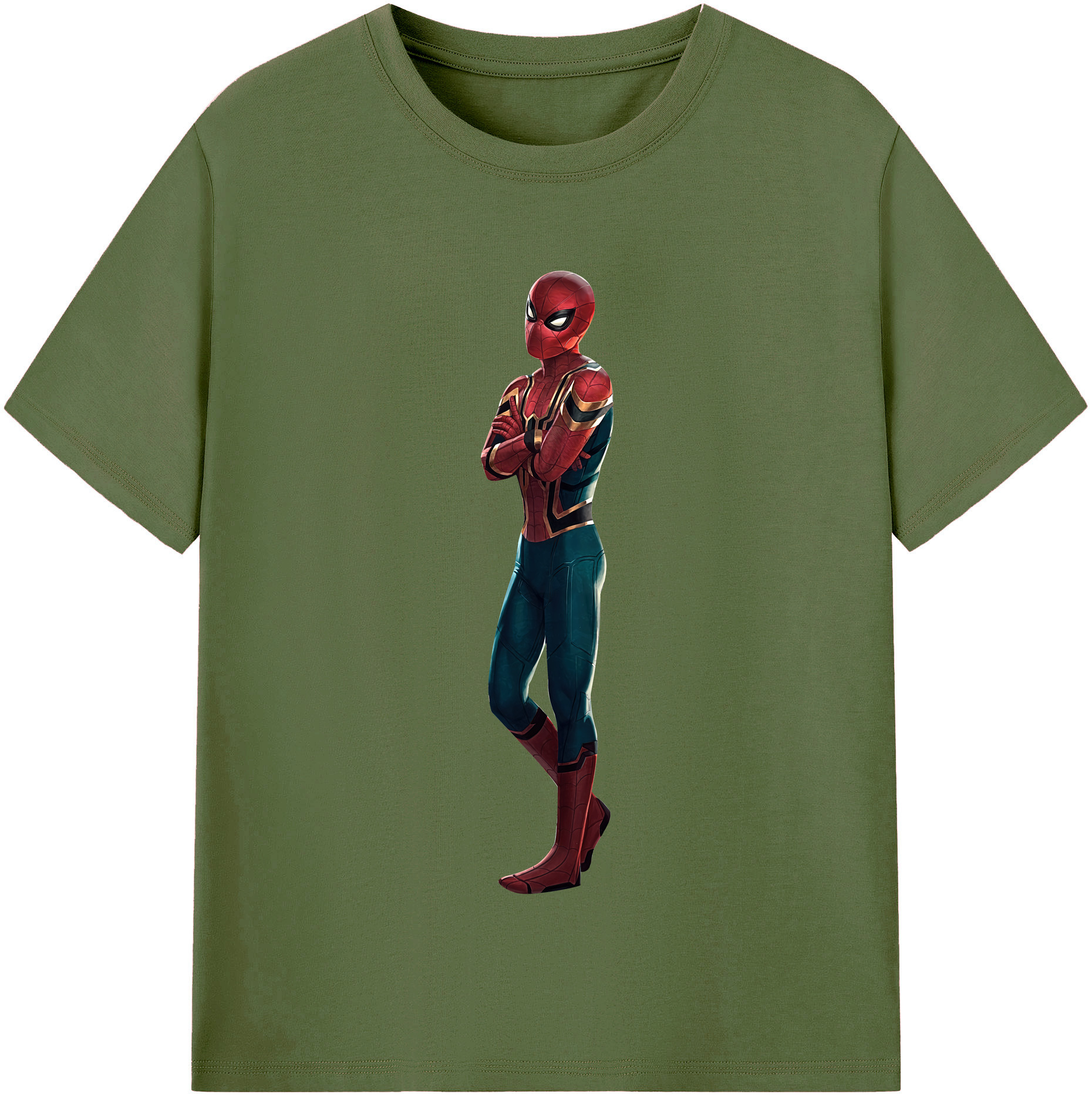 （画像用） Spider Man スパイダーマン 綿100％半袖Tシャツ（フロントプリント）